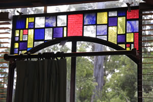 Skyhouse Retreat, Lounge Room Stained Glass Window